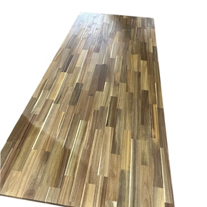 แผ่นไม้อะคาเซียสีพื้นโต๊ะเคลือบแว็กซ์น้ำมันไม้สักสีทองเคาน์เตอร์ห้องครัว - Product Image 2