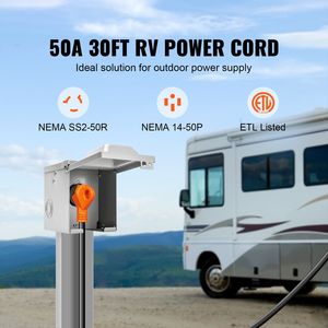 Cavo di Alimentazione per Camper da 9 Metri, 50 Ampere, Resistente, STW 6/3 + 8/1, con Indicatore LED, Spina Maschio NEMA 14-50P e Spina Femmina NEMA SS2-50R - Product Image 2