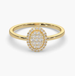 Bague de fiançailles solitaire vintage en or blanc 14 carats avec diamant de laboratoire certifié IGI, plaqué or, bijoux d'anniversaire - Product Image 1