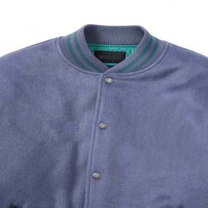 Chaqueta de hombre con mangas de cuero y parches bordados, chaqueta universitaria de béisbol para hombre, transpirable, de lana y cuero. - Product Image 3