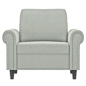 Divano 23.6 \ "in velluto grigio chiaro per soggiorno - Product Image 3