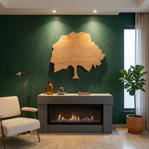 Arte Mural de Madera Tallada a Mano, Silueta de Árbol de la Vida Minimalista, Escultura de Madera para Pared, Decoración para Sala de Estar, Dormitorio y Hogar - Product Image 5