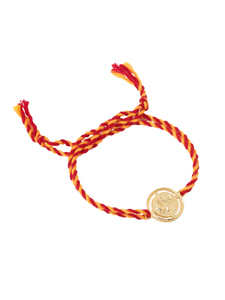 Traditional Gold Coin Designer Rakhi Handmade Adjustable <b>Thread</b> Jewelry Perfect Raksha Bandhan Gift for Siblings - Product Image 2