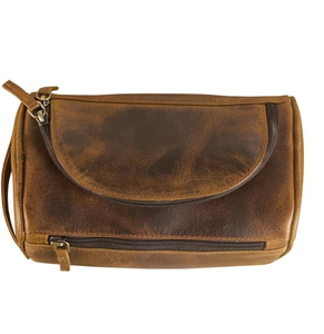 Neceser de Cuero Vintage con Cierre de Cremallera, Capacidad Media, para Viajes y Uso Diario - Product Image 2