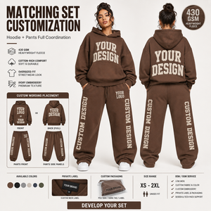 Conjunto de sudadera con capucha y pantalones deportivos extragrandes, chándal térmico de forro polar, conjunto de ropa urbana lisa, fabricante OEM de sudaderas con capucha - Product Image 5