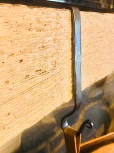 Hand Forged Blacksmith <b>Stocking</b> <b>Hanger</b>, Christmas Mantle Hook, Wax Patina Finish feltsocks - Product Image 3