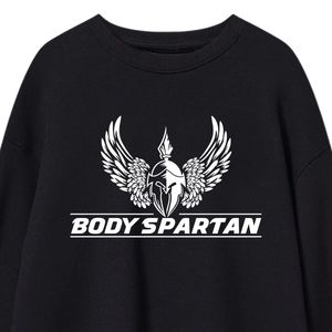 Sudadera Negra de Cuello Redondo para Hombre, Informal, de Forro Polar, Manga Larga, Deportiva, para Gimnasio, Ropa de Calle, Moda de Invierno - Product Image 2