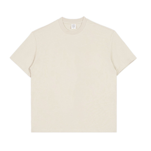 T-shirt pour homme de haute qualité 100% coton, coupe classique, écologique, respirant, style hip-hop, pour l'hiver, motif uni, logo sur le devant, OEM ODM - Product Image 1