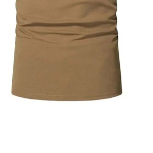 Camiseta de punto sólido para hombre con cremallera de un cuarto, transpirable, cómoda, de elastano/algodón, informal, de manga corta, tallas grandes - Product Image 6