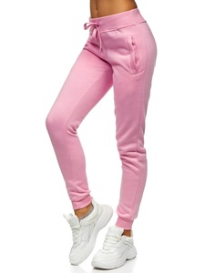 Light Pink Custom Sweat Sets for Ladies <b>Women's</b> Plus Size Heavyweight Hoodie <b>Sweatpants</b> Eco-Friendly Winter Clothing Two Piece - Product Image 5