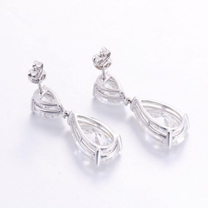 High On Demand Moissanite Diamond Drop <b>Earrings</b> <b>Fine</b> Jewelry for Women with Comfortable Everyday Wear Available At Export Price - Product Image 2