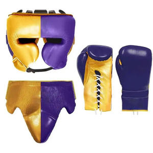 Ensemble de gants de boxe personnalisés OEM avec protège-tête et protège-guêtres – Équipement professionnel de sparring et d'entraînement – Ensemble de sparring OEM CP-BHG-17 - Product Image 5