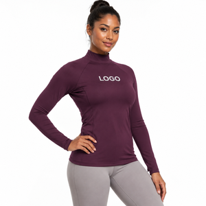 Seamless <b>Compression</b> <b>Shirt</b> <b>Women</b> <b>Women's</b> Base Layer Top Soft touch Breathable Performance Knit Custom Logo Supplier Bulk Supply - Product Image 1