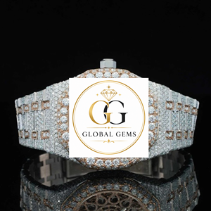 New Hip Hop Iced High Quality Luxury White Gold Glass CZ Zircon Diamond Men's Watch Water Resistant <b>Automatic</b> Mechanical - Product Image 2
