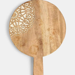 Tabla de Quesos Redonda de Madera Ecológica, Hecha a Mano, con Acabado Pulido, Diseño Moderno, Utensilios de Cocina a Precio Económico - Product Image 1