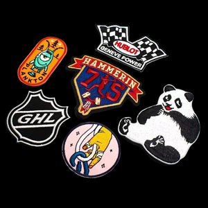 Patchs thermocollants personnalisés avec logo et nom, patchs brodés à grand bordure, accessoires pour vêtements et uniformes, patchs brodés en gros - Product Image 2