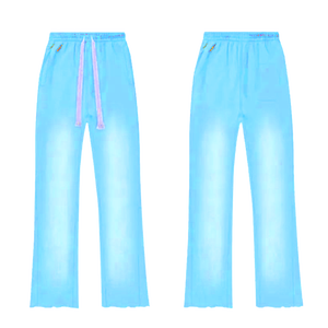Pantalon de survêtement décontracté pour homme 100 % coton léger avec taille élastique, cordon de serrage, poches latérales, respirant, tricoté, style été - Product Image 6