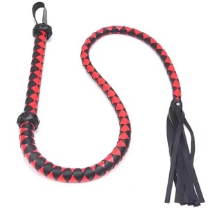 SPALL JP SPORTS SJS-HF-0035 Látigo de cuero genuino de tamaño personalizado con varilla sólida y extremos de cuero de oveja suave y grueso, suministro de accesorios - Product Image 6