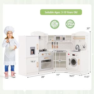 Cucina Giocattolo per Bambini con Cappa Aspirante e Macchina del Ghiaccio, Giocattoli Alimentari Inclusi - Product Image 2