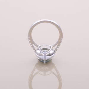 แหวนเพชรทรงลูกแพร์สีเขียวเพาะเลี้ยงในห้องปฏิบัติการ ประดับด้วยเพชรแบบฮาโล วงแหวนแบบพาเว่ ทอง 9K สีเหลือง/ขาว/โรสโกลด์ |   รับรองโดย IGI ชุบโรเดียม หรูหรา สั่งทำพิเศษ - Product Image 4