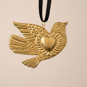 Ornement de Noël suspendu en métal, cheval volant doré - Product Image 2