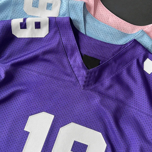 Custom Digital Print Retro Soccer Jersey 100% Polyester American V Neck Mesh Football Oversized Breathable Quick Dry Sport - Product Image 3