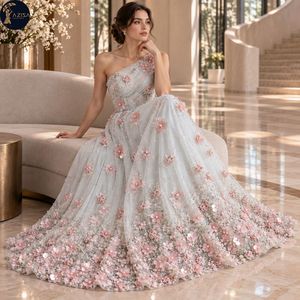 Tissu de robe fleuri rose avec des fleurs 3D, des appliques de roses et des perles |   Tissu à paillettes transparent pour robes de mariée et robes de soirée - Product Image 2
