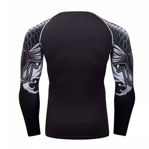 Camiseta Deportiva Transpirable de Manga Larga para Hombre, Ropa Deportiva con Estampado Personalizado por Transferencia de Calor, 100% Poliéster, 180g - Product Image 3