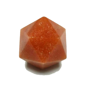 Cubo de whisky de aventurina roja de alta calidad, tallado en forma de icosaedro, piedra natural, cristal curativo Reiki, piedra preciosa, mayorista. - Product Image 1