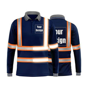 Camisetas Polo de Seguridad de Alta Visibilidad con Logotipo Personalizado, Manga Larga, Reflectantes, de Poliéster, Unisex, para Todas las Temporadas, con Detección de Agujas - Product Image 6