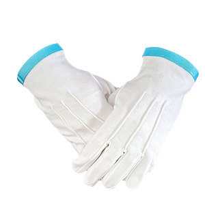 Vente en gros, nouvelle conception, logo personnalisé, gants maçonniques unisexes en coton rouge respirant, usage quotidien quatre saisons - Product Image 3