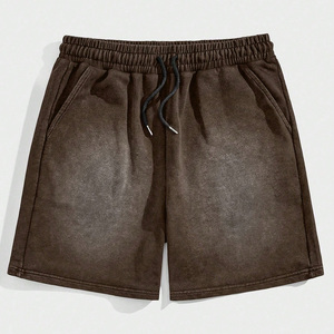 Pantalones Cortos de Felpa 100% Algodón con Lavado Ácido Vintage, Cintura Elástica con Cordón, para Gimnasio y Entrenamiento, Venta al por Mayor, Personalizables - Product Image 2