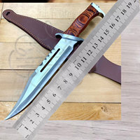 Couteau de chasse artisanal en acier D2 de 15 pouces avec manche en bois, cadeau pour père, cadeau de mariage, couteau de camping, cadeau pour fils.