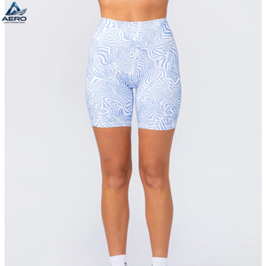 Shorts de Yoga para Mujer, Estilo 2026, Color Blanco y Azul en Contraste, Transpirables, Cintura Cero, Fabricados en Pakistán por un Buen Proveedor - Product Image 1