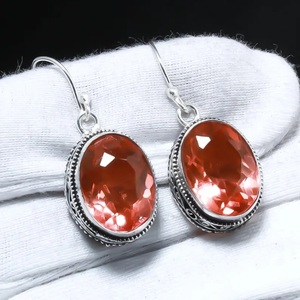 Elegantes Pendientes de Aro con Morganita Rosa en Plata de Ley 925, Joyería Fina Hecha a Mano para Mujer - Product Image 4