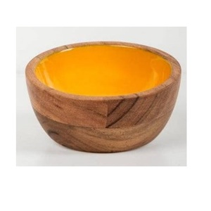 ชามไม้สำหรับเสิร์ฟผลไม้เคลือบเรซิ่น ตกแต่งโต๊ะอาหาร ชามเสิร์ฟขนมหวาน สำหรับงานจัดเลี้ยง - Product Image 2