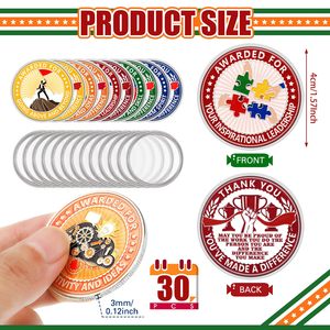 Moneda Conmemorativa Personalizada con Mensaje Inspirador <span class=keywords><strong>y</strong></span> de Agradecimiento, Regalo Motivacional para Empleados, Compañeros de Trabajo <span class=keywords><strong>y</strong></span> Personal en EE. UU. - Product Image 2