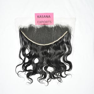 Extensions de cheveux humains bruts indiens 100% naturels, double trame, cuticules alignées, non traités, qualité HD 13*6, vente en gros, pas chers - Product Image 1