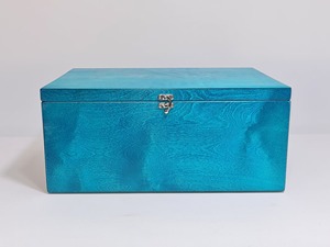 Blue Wooden <b>Storage</b> <b>Box</b> <b>For</b> Gift Hampers Home <b>Storage</b> Keepsakes Accessories And <b>Decorative</b> Organization Wholesale From India - Product Image 3