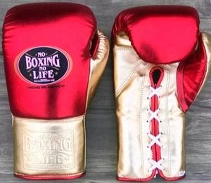 Gants de boxe de haute qualité au prix de gros, design « No Boxing No Life », en cuir de vachette véritable, gants de sparring AS-BG-5032 - Product Image 4