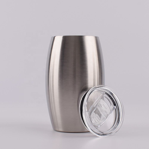 Copa de Vino sin Tallo con Logotipo Personalizado, Vaso de Vino Aislado de Doble Pared de Acero Inoxidable con Tapa - Product Image 4