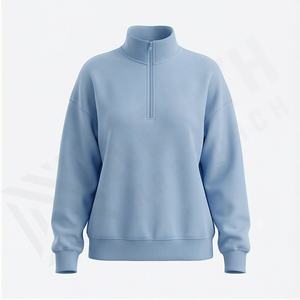 Sudadera de cuello redondo con estampado de gran tamaño de algodón sudadera de peso pesado de manga larga con estilo de moda al por mayor de punto sólido informal personalizado - Product Image 2