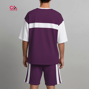 ชุดเสื้อยืดและกางเกงขาสั้นผู้ชายสไตล์ลำลองผ้าฝ้ายสีเทาล้วน ราคาประหยัด ระบายอากาศได้ดี เหมาะสำหรับฤดูร้อน ยี่ห้อ CARE MASTER - Product Image 2