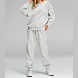 Ensemble de survêtement décontracté pour femmes |   Pull à manches longues et pantalon de jogging à cordon de serrage |   Survêtement personnalisé |   Marque privée OEM - Product Image 6