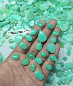 ขายส่ง IRFANGEMS พลอยไครโซเพรสธรรมชาติ สีเขียว ทรงคาโบชอง รูปไข่ ขนาด 20-40 มม. รับรองโดยบุคคลที่สาม คุณภาพสูง พร้อมลวด - Product Image 1