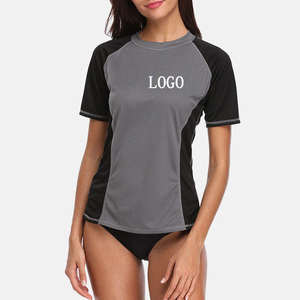 Meilleures ventes : Rashguards pour femmes UPF 50, manches courtes, en polyester, à compression, pour le surf et la natation, avec jupes intégrées - Product Image 4