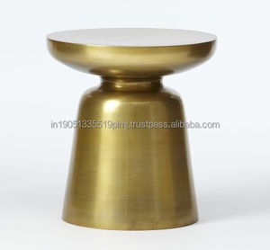 Gran oferta, nuevo diseño, mesa auxiliar dorada, mesa auxiliar redonda moderna de acero inoxidable dorado, mesa de Metal decorativa para el hogar, venta al por mayor - Product Image 2