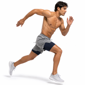 Custom Sublimation Print <b>Layered</b> Workout Shorts Moisture Wicking Fabric Inner Brief Liner Drawstring Waistband Basketball New - Product Image 6