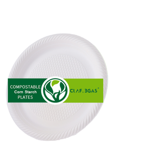 Assiettes en bagasse en gros (6-12 pouces) en pulpe de canne à sucre pour buffets et restaurants - Product Image 1