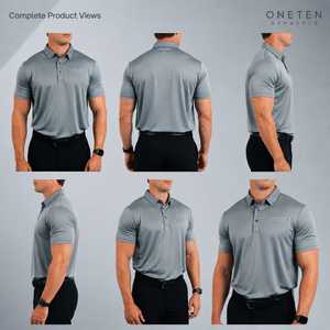 เสื้อโปโลผู้ชายทรงปกติ ผ้าถักเนื้อนุ่ม ระบายอากาศได้ดี น้ำหนัก 180 กรัม ผสมสแปนเด็กซ์ แขนสั้น คอปักลาย ดีไซน์สบายๆ เหมาะสำหรับใส่เล่นกอล์ฟ - Product Image 1